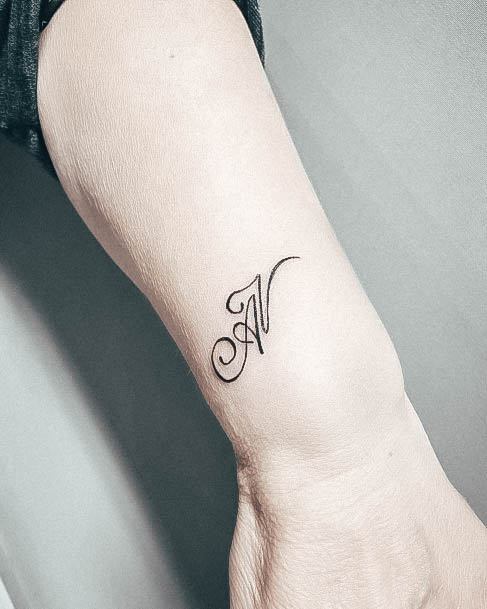 Minimal Initials Tattoo For Women