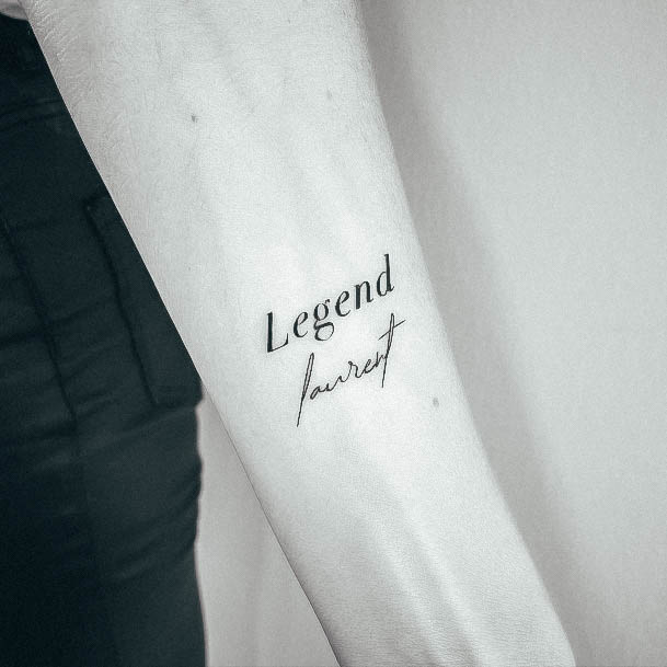 Minimal Kids Name Tattoo For Women