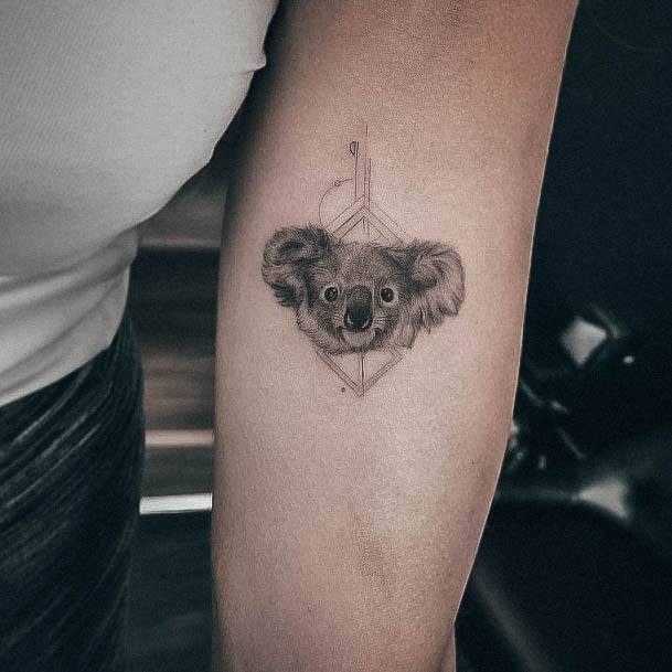 Minimal Koala Tattoo For Women