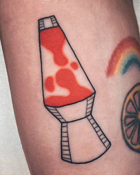 Minimal Lava Lamp Tattoo For Women