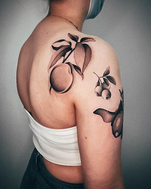 Minimal Lemon Tattoo For Women