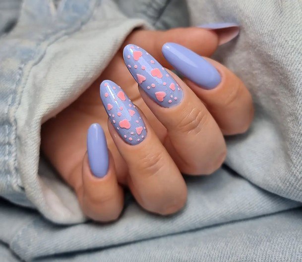 Minimal Light Blue Nail For Women