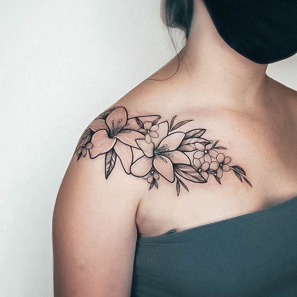 Minimal Lily Tattoo For Women