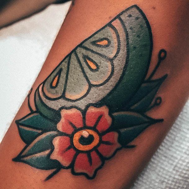 Minimal Lime Tattoo For Women