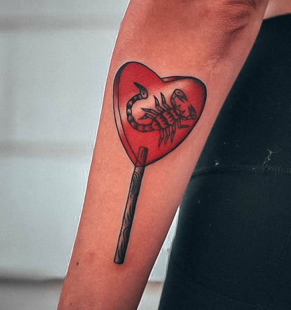 Minimal Lollipop Tattoo For Women