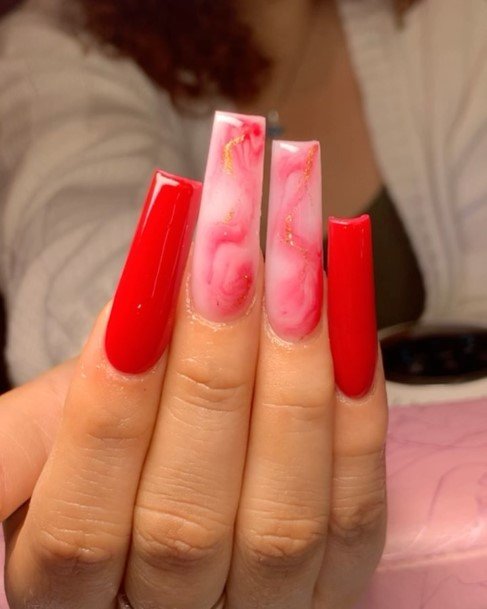 Minimal Marble Nail For Women