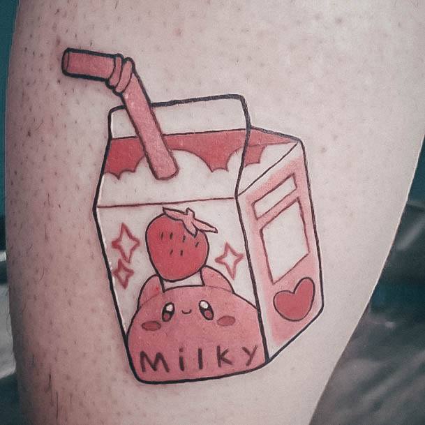 Minimal Milk Tattoo For Women