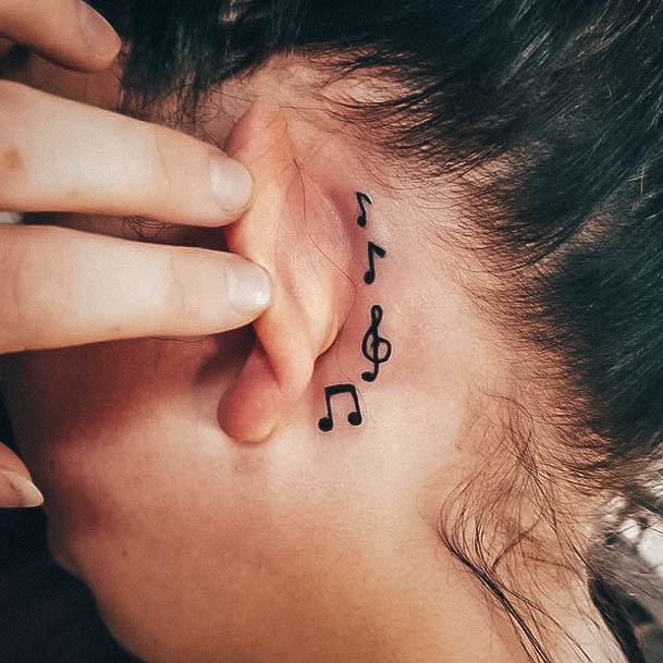 Minimal Music Tattoo For Women