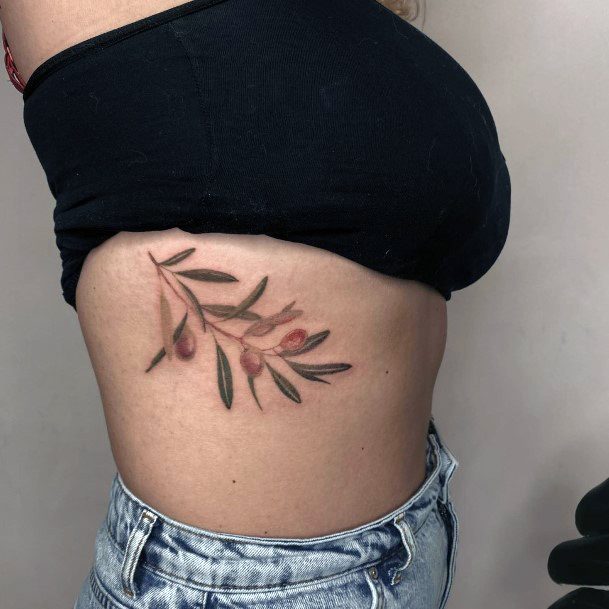 Minimal Olive Tree Tattoo For Women