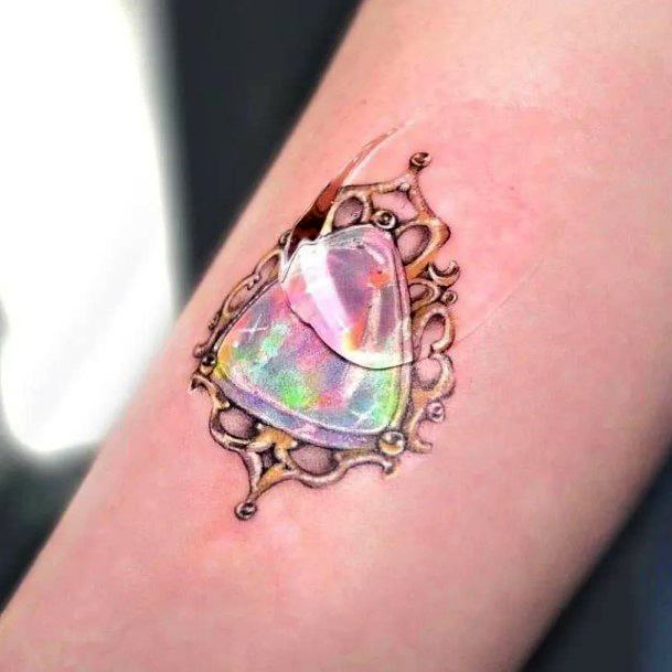 Top 100 Best Opal Tattoos For Women - Gemstone Design Ideas