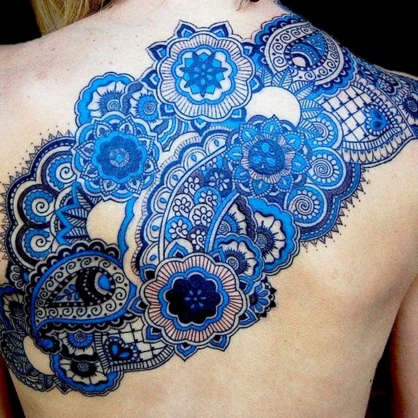 Minimal Paisley Tattoo For Women