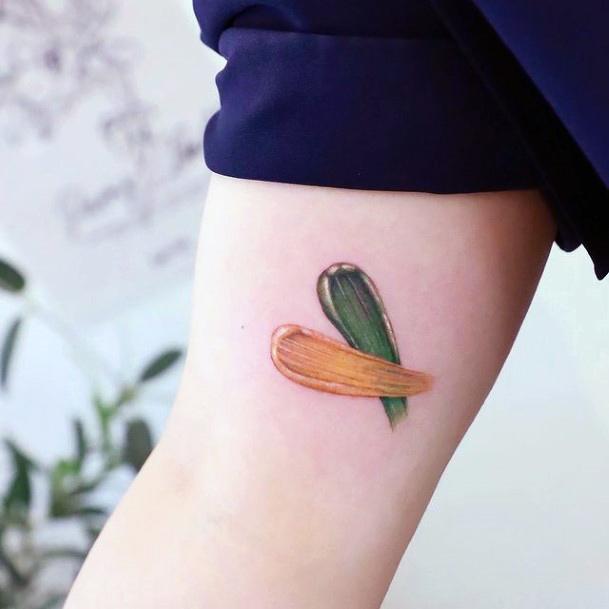 Minimal Palette Texture Tattoo For Women