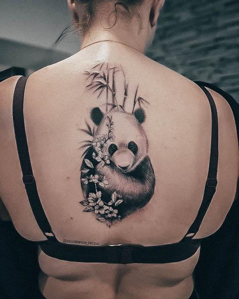 Minimal Panda Tattoo For Women