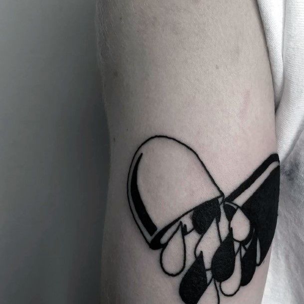 Minimal Pill Tattoo For Women