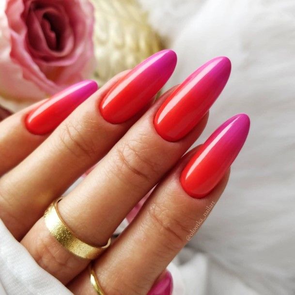 Minimal Pink Ombre Nail For Women