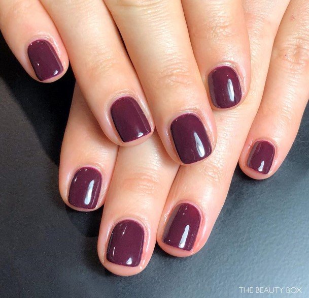 Minimal Plum Nail For Women