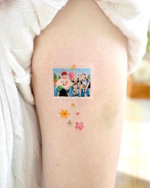 Top 100 Best Polaroid Tattoos For Women - Retro Photograph Ideas
