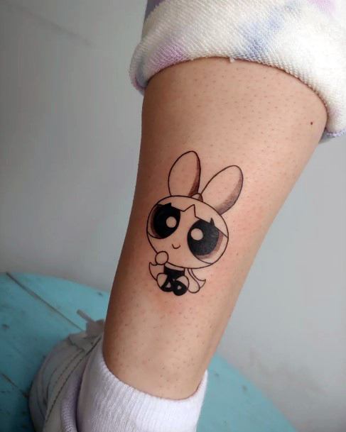 Minimal Powerpuff Girls Tattoo For Women