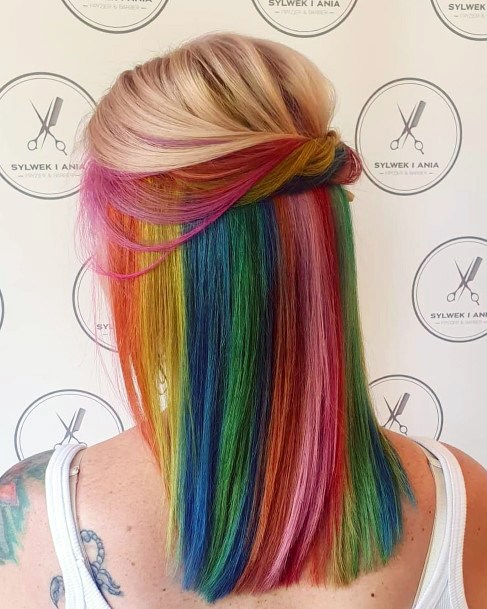 Minimal Rainbow Hairstyles For Women