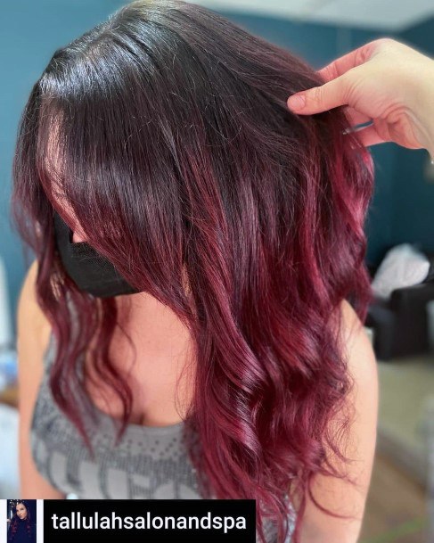 Minimal Red Ombre Hairstyles For Women