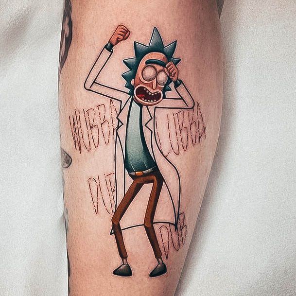 Minimal Rick And Morty Tattoo For Women