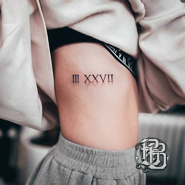 Minimal Roman Numeral Tattoo For Women