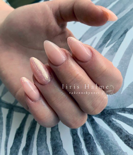 Minimal Rose Gold Nail For Women