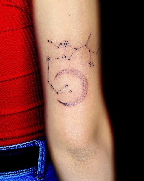 Minimal Sagittarius Tattoo For Women