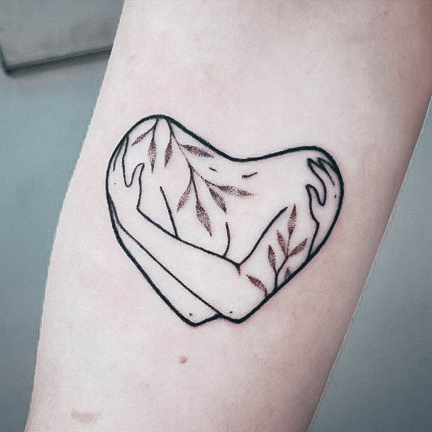 Minimal Self Love Tattoo For Women