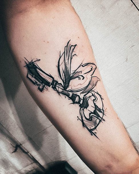 Minimal Sketch Tattoo For Women