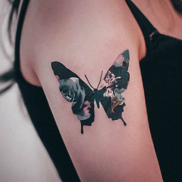 Minimal Small Butterfly Tattoo For Women