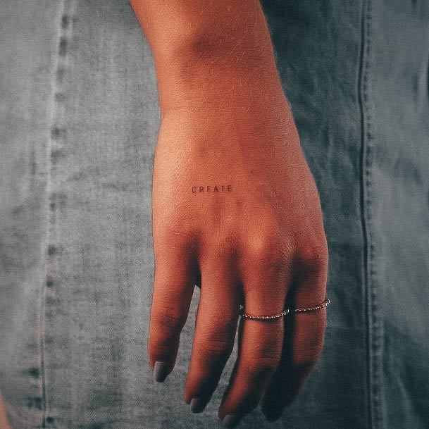 Minimal Small Hand Tattoo For Women