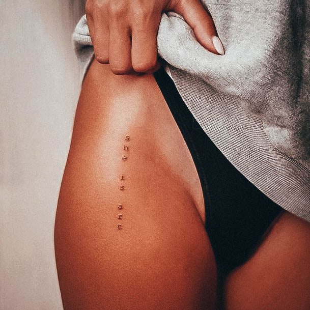 Minimal Small Hip Tattoo For Women