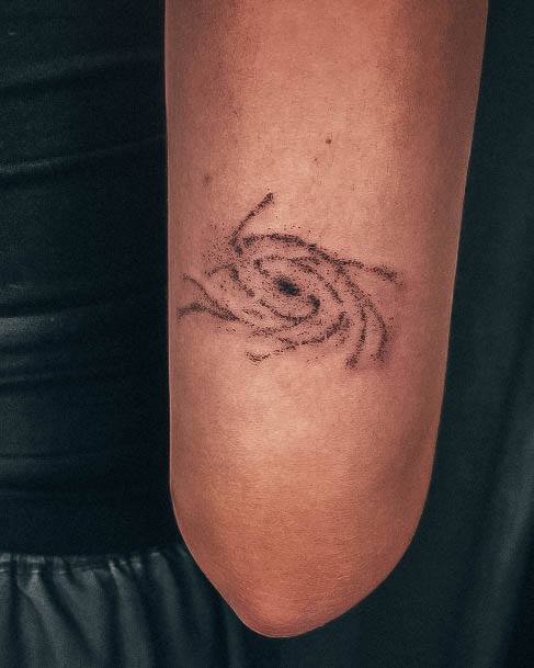 Minimal Space Tattoo For Women