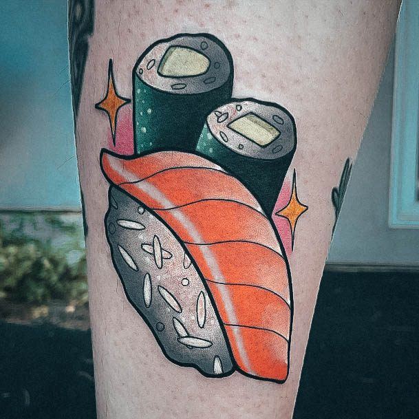 Minimal Sushi Tattoo For Women