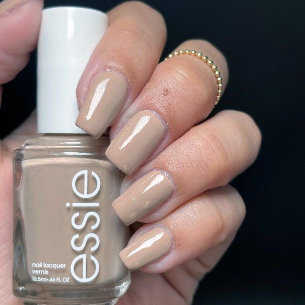 Minimal Tan Beige Dress Nail For Women