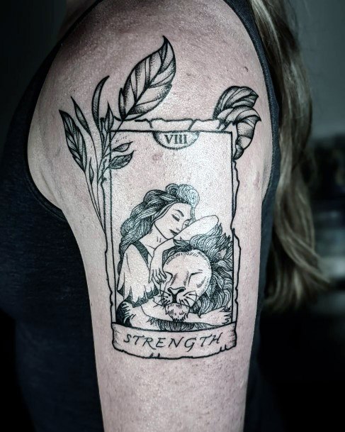 Minimal Tarot Card Tattoo For Women