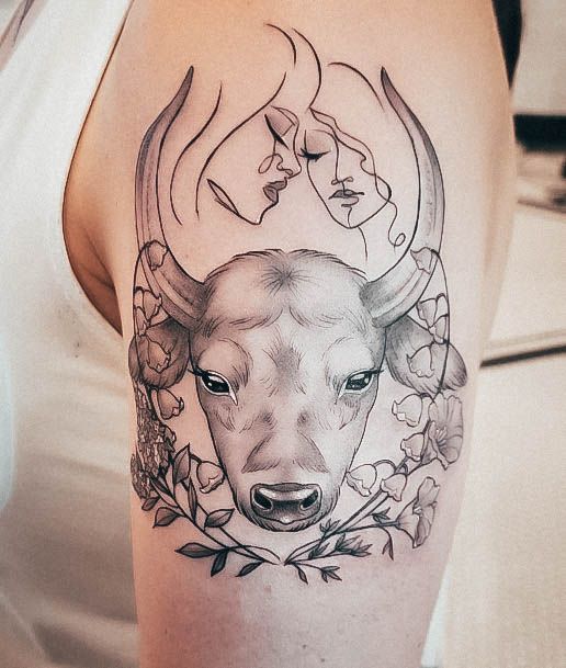 Minimal Taurus Tattoo For Women