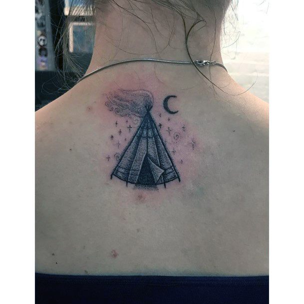 Minimal Tipi Tattoo For Women