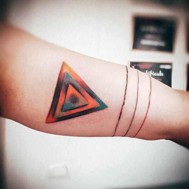 Minimal Triangle Tattoo For Women