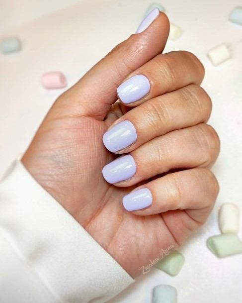 Minimal Violet Nail For Women