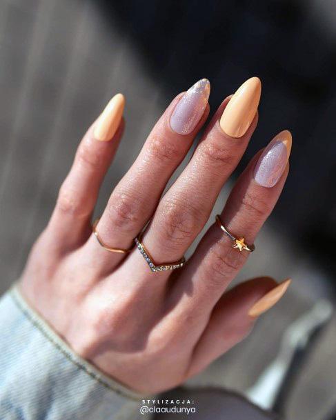 Minimal Yellow Dress Nail For Women