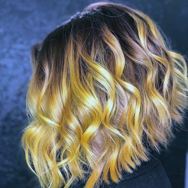 Minimal Yellow Ombre Hairstyles For Women