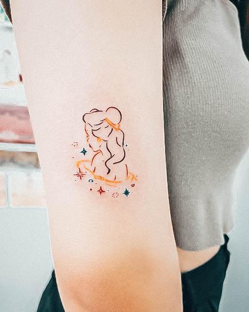 Minimalist Small Belle Arm Girls Beauty And The Beast Ideas For Tattoos