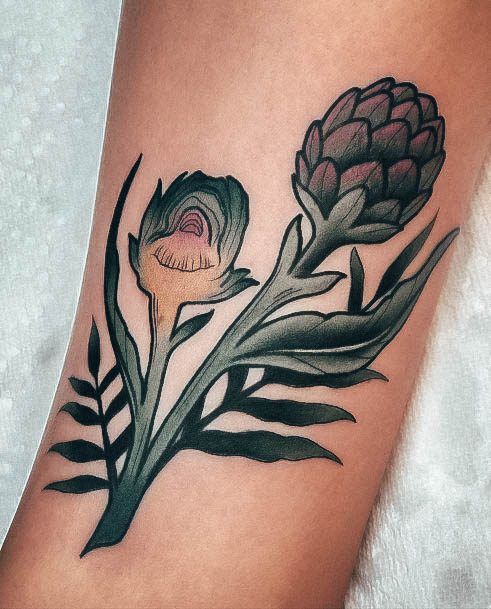 Minimalistic Womens Artichoke Tattoo Designs