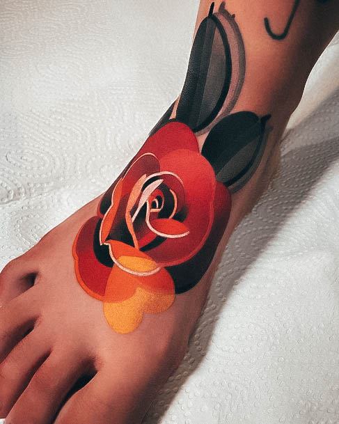 Minimalistic Womens Awesome Tattoo Designs Foot