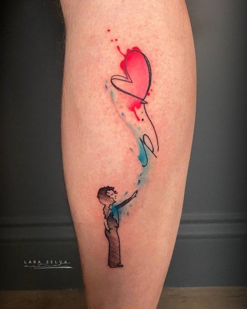 Minimalistic Womens Ballon Tattoo Designs