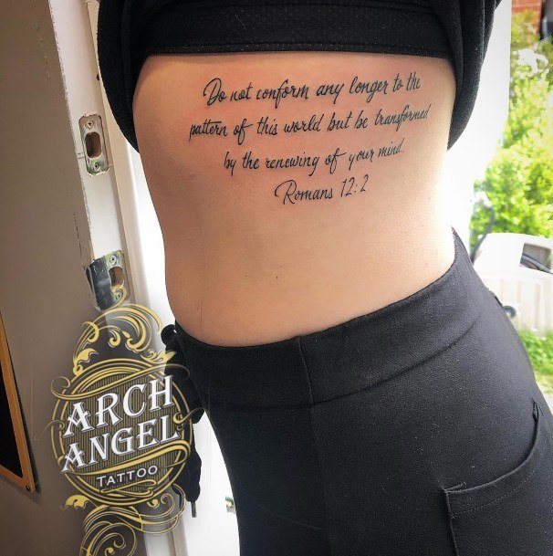 Minimalistic Womens Bible Verse Tattoo Designs