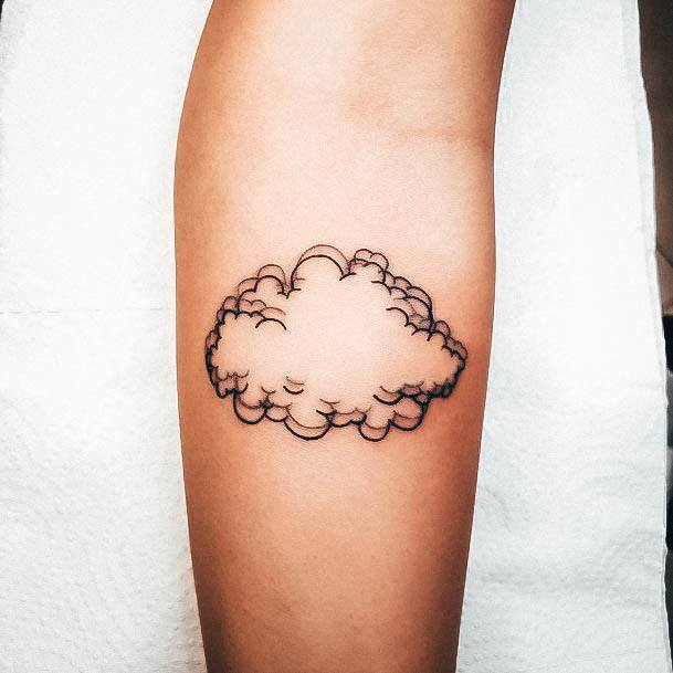 Minimalistic Womens Cloud Tattoo Designs