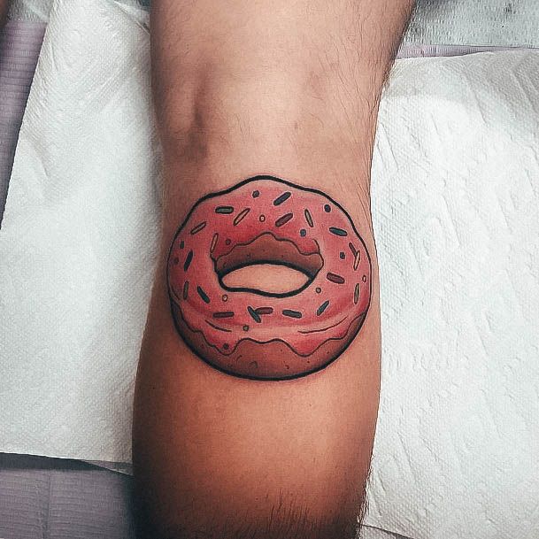 Minimalistic Womens Donut Tattoo Designs